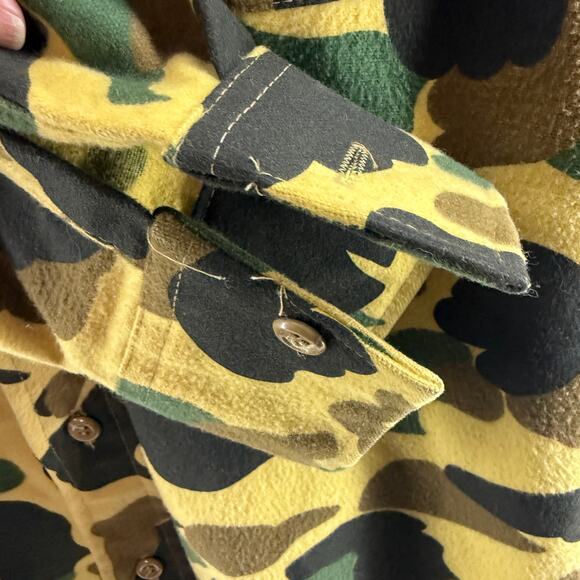 Vintage Key Imperial Sanforized Frogskin Camo Button Front Mens XL - Picture 3 of 7